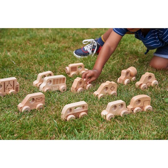 TickiT® Natural Wooden Vehicles Set